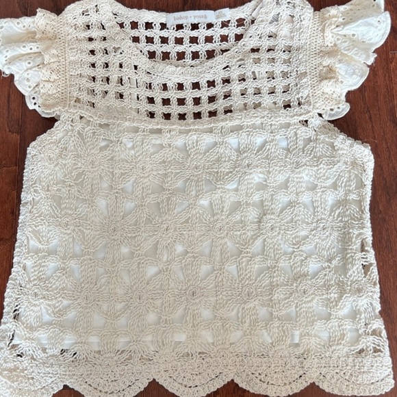 Anthropologie BISHOP + YOUNG
CROCHET CROP TOP XS EUC - Picture 6 of 9